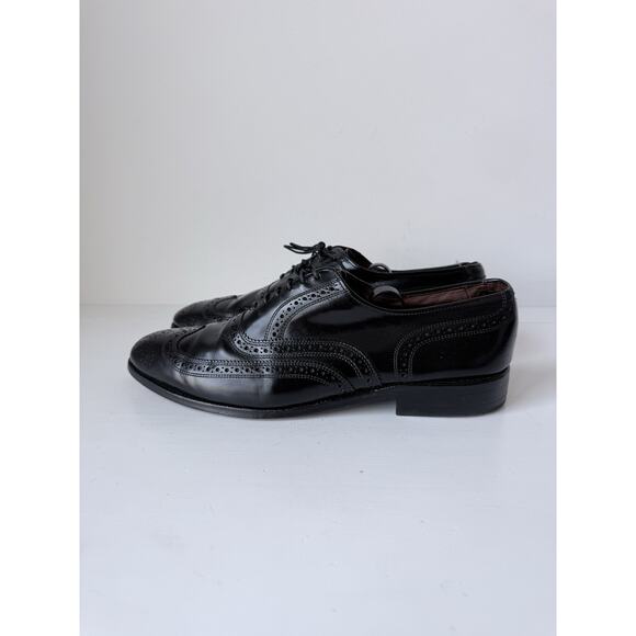 ALLEN EDMONDS McTavish Size 10D Black Leather Oxford Lace Up Wingtip Shoes main image 4
